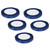 5Pcs/Set Satin Ribbon 22m Long 10mm Wide Wedding Party Decoration DIY Accessories for Gift Cake Candy Box WrappingDark Blue