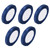 5Pcs/Set Satin Ribbon 22m Long 10mm Wide Wedding Party Decoration DIY Accessories for Gift Cake Candy Box WrappingDark Blue