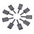 11Pcs/Set 3D Cat Eye Magnetic LED Polish Soak Off UV Gel Magnet Stick Manicure Nail Art Tools