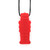 Silicone Robot Shape Teether Baby Chewing Pendant Necklace Teething StickRed