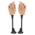 1 Pair Nail Training Practice Hand Bendable Realistic Flexible Prosthetic Nail Hand with 2pcs Suction Brackets