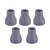 5Pcs Medical Crutch Tips Medical Crutch Tips 16mm Replacement Crutch Tips with Metal Gaskets for CanesGrey