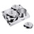 3Pcs/Set Professional Acrylic Nail Tips Cup Stainless Steel Dish Liquid Powder Holder Container Nail Art Tools