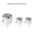 3Pcs/Set Professional Acrylic Nail Tips Cup Stainless Steel Dish Liquid Powder Holder Container Nail Art Tools