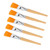 5pcs Makeup Facial Applicator Brush Soft DIY Wood Handle Comestic Fan Brush Set for Mud Cream