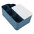 Tissue Storage Box Navy Blue Large Opening Design Big Capacity Double Layer Heightened Base Paper Box for Living Room