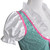 Oktoberfest Dirndl Dress Trachtenkleid with Apron Green & Pink S / M