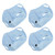 4 Pack Face Cover Sunscreen Sun Protection Wrap Holder Full Size with Eye Protector for Outdoor Blue