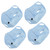 4 Pack Face Cover Sunscreen Sun Protection Wrap Holder Full Size with Eye Protector for Outdoor Blue