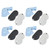 4 Pack Face Cover Sunscreen Sun Protection Wrap Holder Full Size with Eye Protector for Outdoor Blue