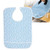 Double Layers Waterproof Saliva Towel Aprons Eating Bib Dining Aid Protector for Elderly AdultBlue Flower 45 x 65cm