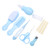 8pcs Convenient Daily Baby Nail Clipper Scissors Hair Brush Comb Manicure Care Kit Blue