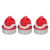 3 Pcs Christmas Santa Candles Romantic Tea Lights Candles Candlelight Dinner Ornaments Christmas Prop