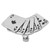 Poker Shape Clothes Zipper Pull Necklace Pendant Decoration for Assist Elderly People Dressing Silver Black