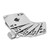 Poker Shape Clothes Zipper Pull Necklace Pendant Decoration for Assist Elderly People Dressing Silver Black