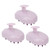 3Pcs Shampoo Brush Hair Scrubber Scalp Massager Soft Bristles for Bathing Shower