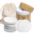 20 Pcs Reusable Makeup Remover Pads Bamboo Washable Cotton Rounds with Cotton Laundry Bag and Round Box for Storage
