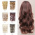 Long Curly Hairpiece with Five Clips One Piece Clip in Hair Extension Wig Thick Synthetic Fiber Hairpieces for Women
