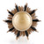 Portable Anion Anti static Round Hair Comb Salon Styling Brush Gold & Black (32mm)