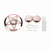 Portable Contact Lens Box with Mirror Pentagram Shape Lenses Container Case Pink