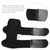 2 Colors Pain Relief Finger Splint Brace Corrector for Straightening Curved (Black)