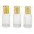3pcs Refillable Perfume Bottle 10ml Golden Cover Transparent Glass Refillable Perfume Container for Travel