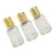 3pcs Refillable Perfume Bottle 10ml Golden Cover Transparent Glass Refillable Perfume Container for Travel