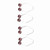 2 Pairs Dimple Maker Portable Easy To Wear Smile Beauty Dimple Exerciser for Cheek Face Dark Red