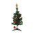 19.7inch Tabletop Christmas Tree Mini Artificial Decorated Christmas Tree Set with LED Light