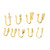 9 Pcs Fake Nose Rings Shiny Fashionable No Piercing Nose Clip Kit Faux Nose Rings for Women Gold