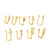 9 Pcs Fake Nose Rings Shiny Fashionable No Piercing Nose Clip Kit Faux Nose Rings for Women Gold