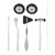 5 in 1 Medical Neurological Hammer Muscle Reflex Diagnostic Hammer Health Care Percussor Kit