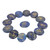 13Pcs Rune Jadestone Stones Set Witch Divination Healing Energy Aerobic Yoga Meditation Aids Lapis Lazuli