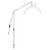 20W 16in LED Half Moon Floor Light 3000K‑6000K 10 Brightness Adjust Height Eyelash Beauty Lamp White 100‑240V EU Plug