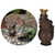 HI Metal Water Fountain Frog King Brown