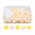 74pcs Round Hair Beads DIY Plastic Crochet Braid Wig Accessories Braid Dreadlock Beads Hair Braiding ToolYellow