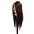 Hair Mannequin Head Mannequin Training Practice Doll Mixed Real Hair Hairdressing Head with Clamp Holder Brown