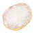 Resin Nail Art Palette Paint Drawing Color Dish Golden Edge Manicure Nail DIY Tool White