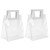 2pcs Bags Transparent Gift Bag Sturdy Bottom Handbag for Birthday Christmas Gift Packaging (S)
