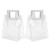 2pcs Bags Transparent Gift Bag Sturdy Bottom Handbag for Birthday Christmas Gift Packaging (S)
