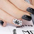 50Pcs/set Transparent Fake Nail Art Stickers Full Cover DIY Nail Decoration Manicure Decals #0