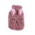 Hot Water Bottle Explosion Proof Prevent Scald Detachable Rabbit Pattern Plush Cover Hot Water Bag Rose Red