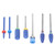 7pcs Electric Nail Drill Bits Ceramic Different Shapes Manicure Pedicure Polishing Heads Set Blue