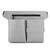 Hairdresser Barber Scissor Clips Hairdressing Holster Pouch Holder Case Bag PU leather(Silver)