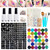 Glitter Tattoo Kit Temporary Tattoo Set 24 Glitter Colors 93 Patterns Templates Body Nail Glitter Art Paint Party Tattoo Makeup