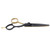 Hair Scissors Stainless Steel Portable Home Salon Hairdressing Scissors Black Gold 5.5 InchFlat Scissors