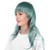 Long Curly Wavy Wigs Women Synthetic Hair Wigs with Bangs for Party Cosplay 70cmMint