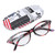 Reading Glasses Fashionable Unisex Rhinestones Decoration Clear Lens Reading Glasses(+100 Red Stripe Frame)