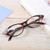 Reading Glasses Fashionable Unisex Rhinestones Decoration Clear Lens Reading Glasses(+100 Red Stripe Frame)
