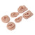 3 Pairs Silicone Ear Model Soft Flexible Simulation Human Ear Model for Piercing Practice Jewelry Display Medium Skin Color